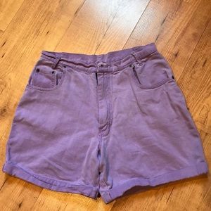 Lilac Denim Shorts